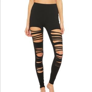 Alo Yoga extreme ripped warrior legging sz small